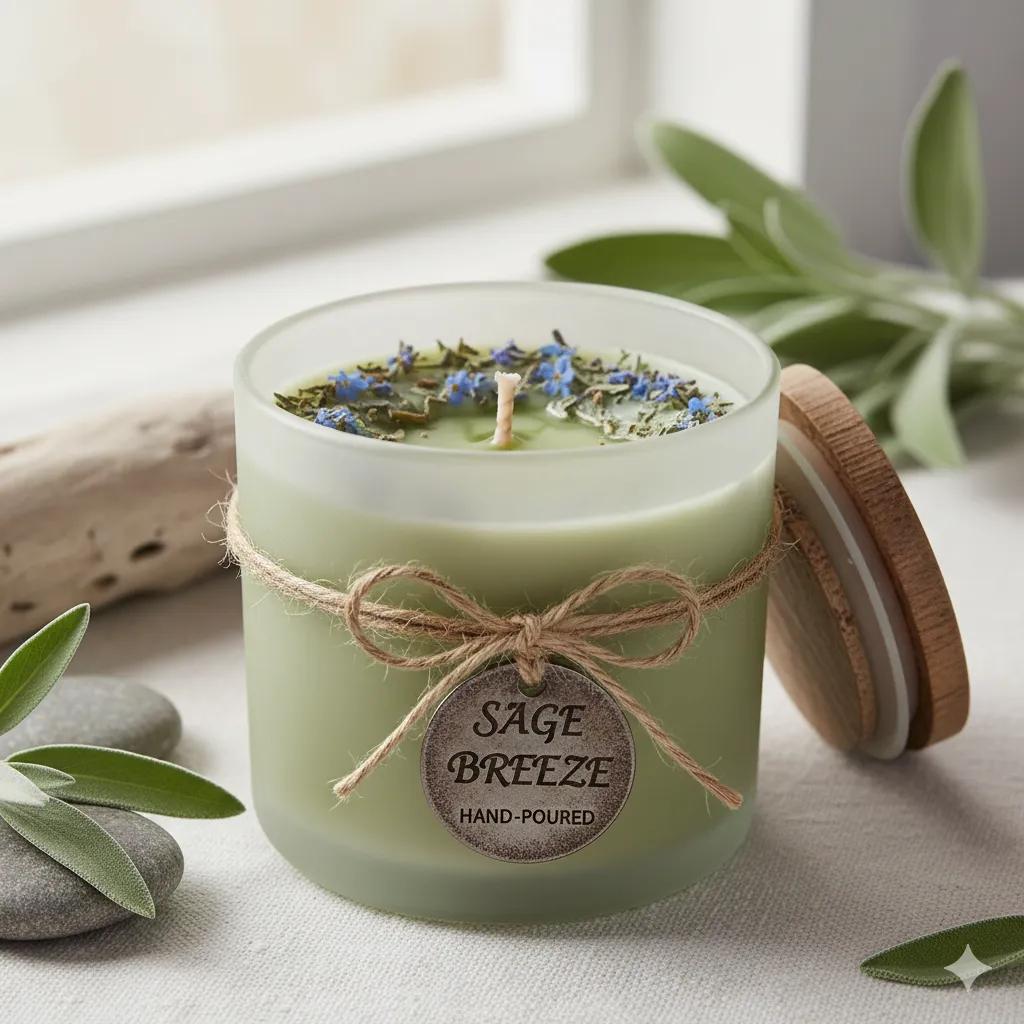 Sage Breeze decorative candle