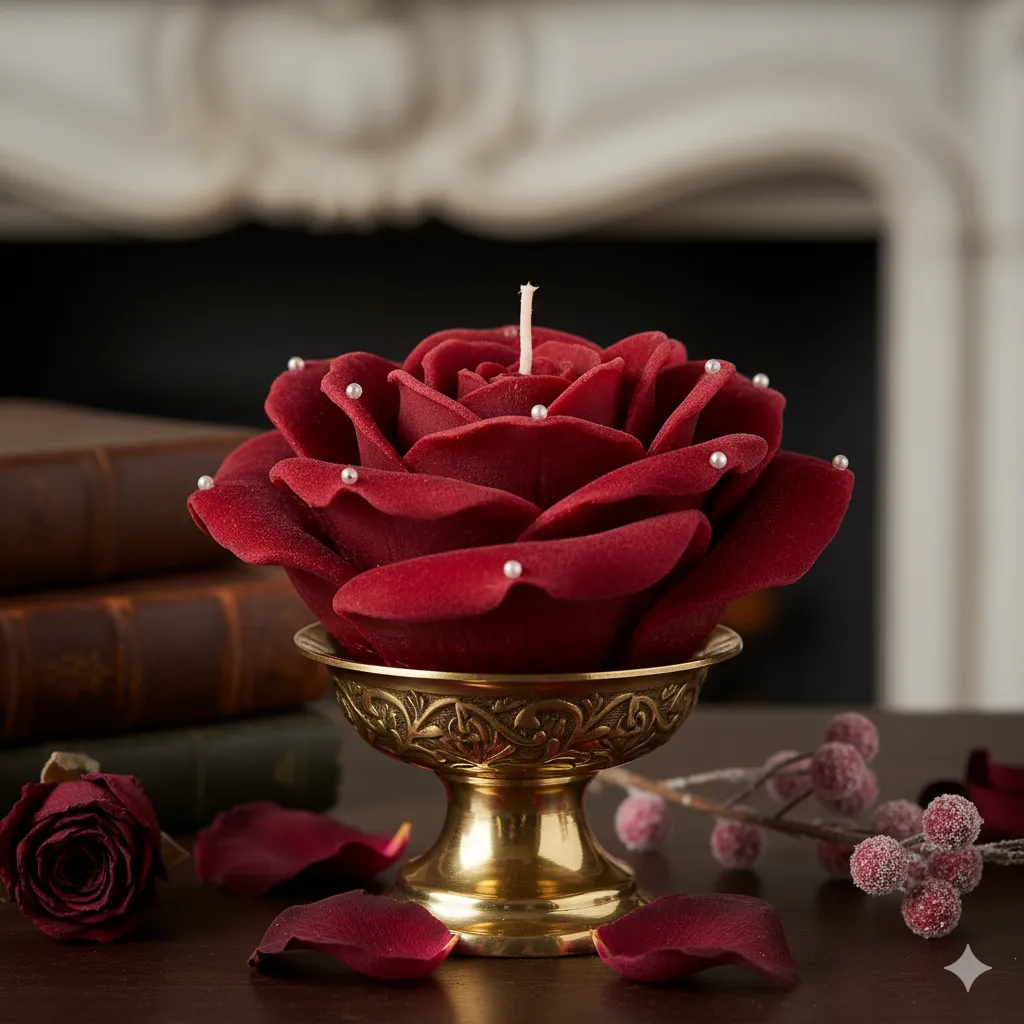 Velvet Rose decorative candle